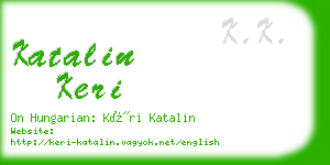 katalin keri business card